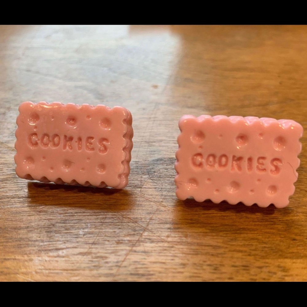 Pink Cookie Earrings from Etsy Shop